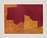 Composition lie-de-vin et orange by Serge Poliakoff, 1963, Farblithografie auf Velin, sold Oct 2021
