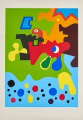 Otmar Alt, Submarine, 1973, Farbserigrafie auf Velin