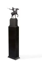 Franz von Stuck, Reitende Amazone, Entwurf 1897, gegossen nach 1905, Bronze, schwarz patiniert