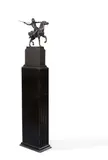 Franz von Stuck, Reitende Amazone, Entwurf 1897, gegossen nach 1905, Bronze, schwarz patiniert