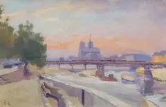 Ernest Jules Renoux, Paris, Öl auf Leinwand