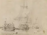 Willem van de Velde d.J., Auktion 479, Los 64, Bleistiftzeichnung auf Papier