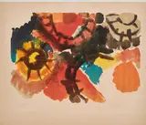 Ernst Wilhelm Nay, Ohne Titel, 1958, Farblithografie auf chamoisfarbenem Velin
