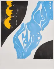 Offset 1966 (NOR) by Ernst Wilhelm Nay, 1966, Farboffset auf Velin, sold Sep 2021