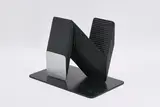 Kaspar Thomas Lenk, Ohne Titel, 1967, Holz, schwarz und silber lackiert