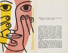 Fernand Léger, L'illustre Thomas Wilson, 1947, Farblithografie auf Buchseite (Frontispiz zu dem Buch von Loys Masson)
