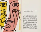 Fernand Léger, L'illustre Thomas Wilson, 1947, Farblithografie auf Buchseite (Frontispiz zu dem Buch von Loys Masson)