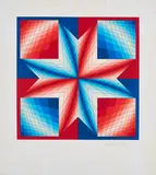 Victor Vasarely, Tsillag, 1986, Farblithografie auf BFK RIVES (Wasserzeichen)
