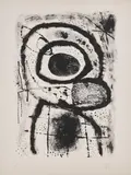 Le penseur by Joan Miró, 1958, Lithografie auf Velin, sold Jan 2025