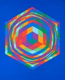 Victor Vasarely, Bi-Ga, 1976, Farbserigrafie auf leichtem Karton