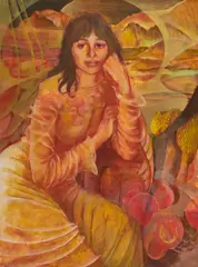 Dina Larot, Ohne Titel, 1975, Öl auf Leinwand