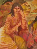 Dina Larot, Ohne Titel, 1975, Öl auf Leinwand