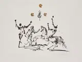 Die glorreichen Reiter by Salvador Dalí, 1974, Farblithografie auf Arches (Wasserzeichen), sold Oct 2021