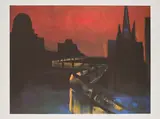 Rainer Fetting, Berliner Mauer, 1988, Farbserigrafie auf Velin