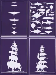 Mark Dion, Serie von 4 Serigrafien, 2014, Jeweils: Farbserigrafie auf leichtem Karton