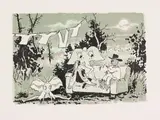 Tilo Baumgartel, Ohne Titel, 2016, Lithografie auf Römerturm Museumskarton