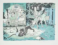 Ohne Titel by Tilo Baumgartel, 2016, Lithografie auf Römerturm Museumskarton, sold Nov 2021