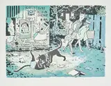 Tilo Baumgartel, Ohne Titel, 2016, Lithografie auf Römerturm Museumskarton