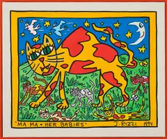 James Rizzi, Mama and her babies, 1994, Öl auf Leinwand