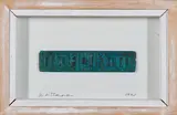 Marino de Teana, "La Suite de Frederic II De Hohenstaufen", 1985, Bronzerelief, blaugrün patiniert, auf Holz montiert, in Objektrahmen