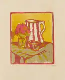 Ernst Ludwig Kirchner, Stillleben, 1907, Farbholzschnitt auf Büttenkarton