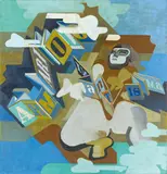 Johannes Molzahn, "Armariolo in Antisma", 1930/31, Öl auf Leinwand