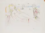 Venus au joueur d'orgue (Aus: Suite mythologique nouvelle) by Salvador Dalí, 1971, Farbradierung auf Japan, sold Feb 2022