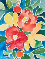 Siegward Sprotte, Ohne Titel (Rosa rugosa), 2002, Aquarell auf Velin