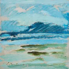 Siegward Sprotte, Ohne Titel (Sturm), 2001, Öl auf Hartfaser