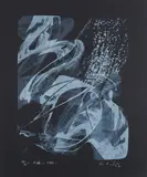 Kalli by Karl Otto Götz, 1999, Farblithografie auf schwarzem Velin, sold Jan 2022