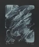 Palli by Karl Otto Götz, 1999, Farblithografie auf schwarzem, leichtem Karton, sold Nov 2021