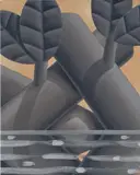 Laurens Legiers, branches by the lake, 2021, oil on canvas