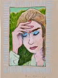 Brian Calvin, Untitled, 2018, coloured pencil and marker on paper
