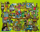 Indieguerillas, Edo+Ergo+Sum, 2013, acrylic on canvas