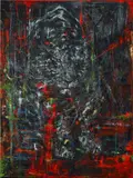 Chen Yingjie, Monster in Night, 2018, acrylic and spray paint on canvas