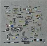 Zheng Guogu, Computer controlled by pig's brain 28, 2003, oil on canvas