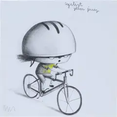 Edgar Plans, Cyclist With Yellow Jersey, 2020, colour pencil on paper