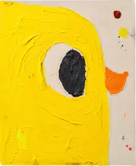 Szabolcs Bozó, Nico, 2020, acrylic and oil stick on canvas