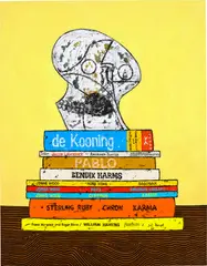 Jonathan Edelhuber, STILL LIFE WITH PICASSO SCULPTURE AND ART BOOKS, 2022, acrylic on canvas