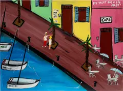 Albert Willem, My Yacht Has A Big Mast, 2020, acrylic on canvas