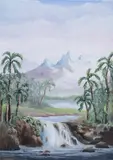 Neil Raitt, Spring Forest Falls, 2020, acrylic, gouache and watercolour on paper