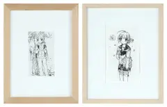 Emi Kuraya, Two works: (i) Untitled; (ii) Untitled, 2019, pen on paper