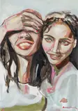 Avery Wheless, Smile bb, 2021, oil, spray paint and bondo on panel