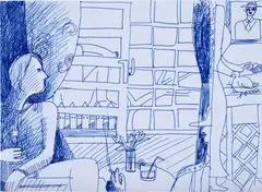Gahee Park, Hospitality, 2017, ink on paper