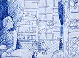 Gahee Park, Hospitality, 2017, ink on paper