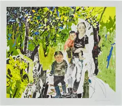 Joel, Tess and Haze by Chris Huen Sin Kan, hand embellished archival pigment print on Somerset Satin paper, sold Oct 2024