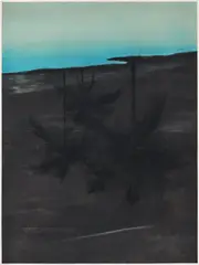 Dony Cheng Hung, Inverted lake, 2022, acrylic, charcoal, ink and soft pastel on canvas