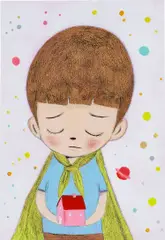 I'm Always In Love by Kasing Lung, 2017, acrylic on paper, sold Oct 2024