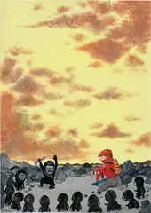 Kasing Lung, Dawn of The Man–Ape, 2016, acrylic on paper