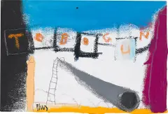 Edgar Plans, Tobo-gun, 2009, oil on canvas, in artist's frame
